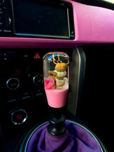 Load image into Gallery viewer, 4 inch hex with Eevee Pokémon, pink and white flowers and a pink base Custom Shift