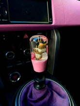 Load image into Gallery viewer, 4 inch hex with Eevee Pokémon, pink and white flowers and a pink base Custom Shift