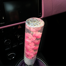 Load image into Gallery viewer, Glittery Pink Cherry Blossom Shift Knob Custom Shift