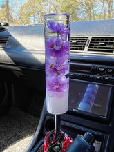 Load image into Gallery viewer, Purple Cherry Blossoms with a White Base Custom Shift