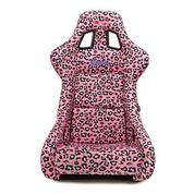 Load image into Gallery viewer, NRG Prisma Savage Pink Leopard Seat with a Pearlized Back Medium