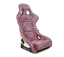 Load image into Gallery viewer, NRG Prisma Savage Pink Leopard Seat with a Pearlized Back Medium