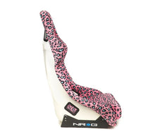 Load image into Gallery viewer, NRG Prisma Savage Pink Leopard Seat with a Pearlized Back Medium