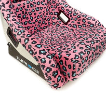 Load image into Gallery viewer, NRG Prisma Savage Pink Leopard Seat with a Pearlized Back Medium