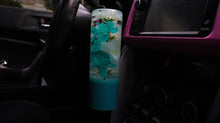 Load image into Gallery viewer, Blue and White Cherry Blossoms and a Light Blue Base Custom Shift