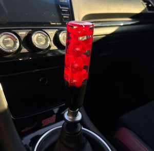 Red Cherry Blossoms and a Black Base Custom Shift