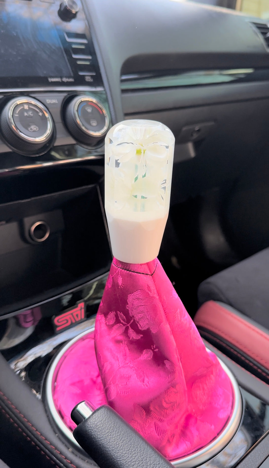 White Flower Shift Knob Custom Shift