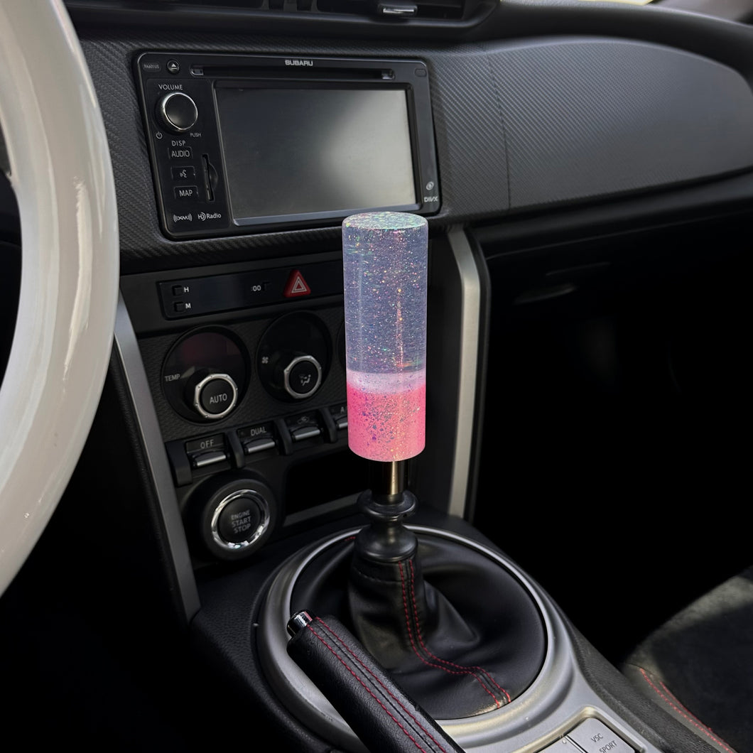 Shift Knob with Pink Sparkles Custom Shift