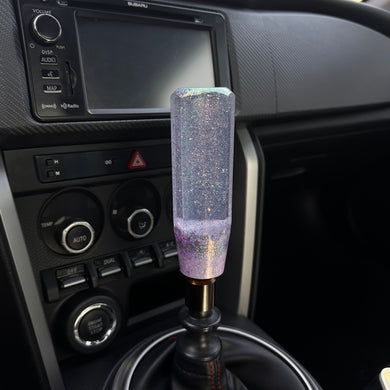 Shift Knob with Purple Sparkles Custom Shift