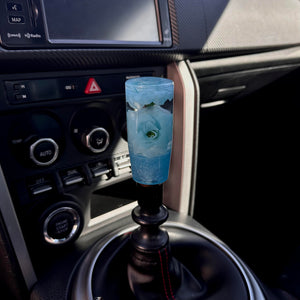 Shift Knob with Blue Flowers and a Sparkly Blue Base Custom Shift