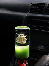Load image into Gallery viewer, Baby yoda figure with a green glowing base Custom Shift
