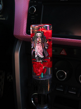 Load image into Gallery viewer, Nezuko Figpin with red flowers and a glittery black base Custom Shift

