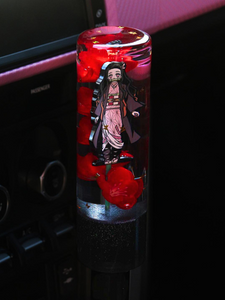 Nezuko Figpin with red flowers and a glittery black base Custom Shift