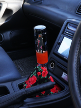 Load image into Gallery viewer, Tobi (obito) figpin, black flowers and a deep orange base Custom Shift

