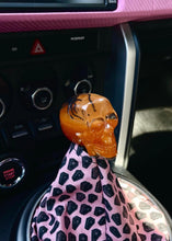 Load image into Gallery viewer, Skull shift knob with spider and orange base Custom Shift
