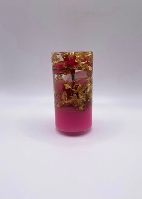 Pink Sakura with Gold Flake and a Pink Base Shift Knob Custom Shift