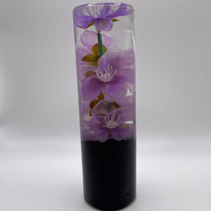 6" Shift knob with purple sakuras and a black base