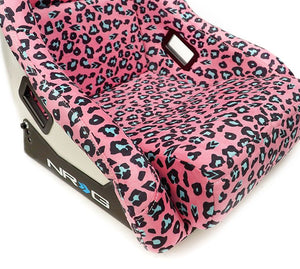 NRG Prisma Savage Pink Leopard Seat with a Pearlized Back Medium