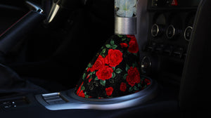 Red Roses with Black and Gold Accents Shift Boot