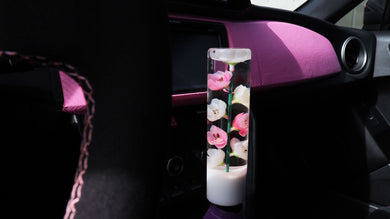 Pink and White Cherry Blossoms with a White Base Custom Shift