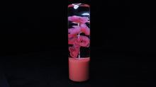 Load image into Gallery viewer, 7 Inch Cylinder with Pink Cherry Blossoms and a Peach Base
