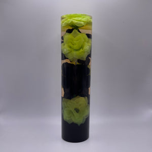 Black and Green Peony Shift Knob Custom Shift